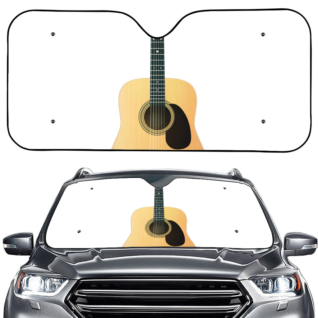Acoustic Guitar Print Car Windshield Sun Shade