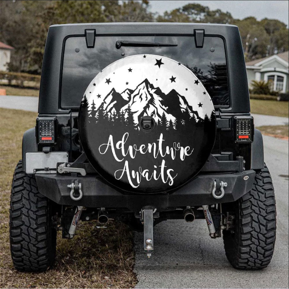 Adventure Awaits Car Spare Tire Cover