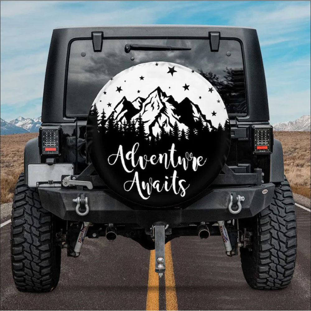 Adventure Awaits Car Spare Tire Cover