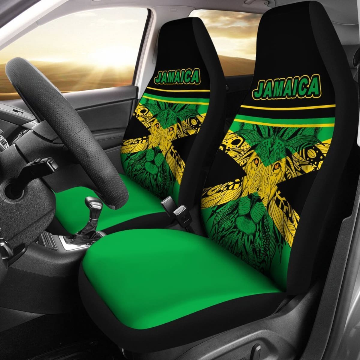 Africa Zone Car Seat Covers - Jamaica Lion King - Life Style Universal Fit 215521
