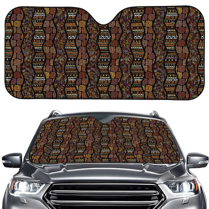 African Afro Inspired Pattern Print Car Windshield Sun Shade