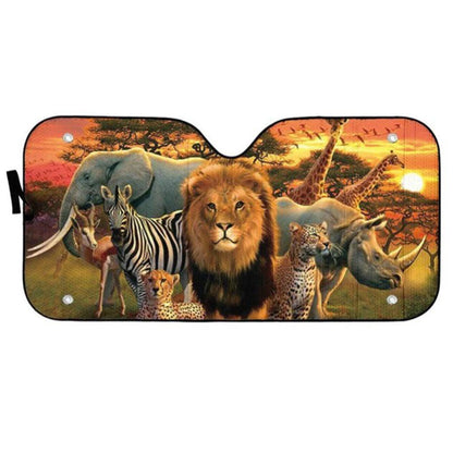 African Animals Custom Car Auto Sun Shades Windshield Accessories Decor Gift