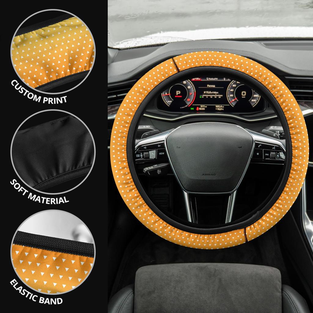 Agatsuma Zenitsu Demon Slayer Anime Car Steering Wheel Cover 1