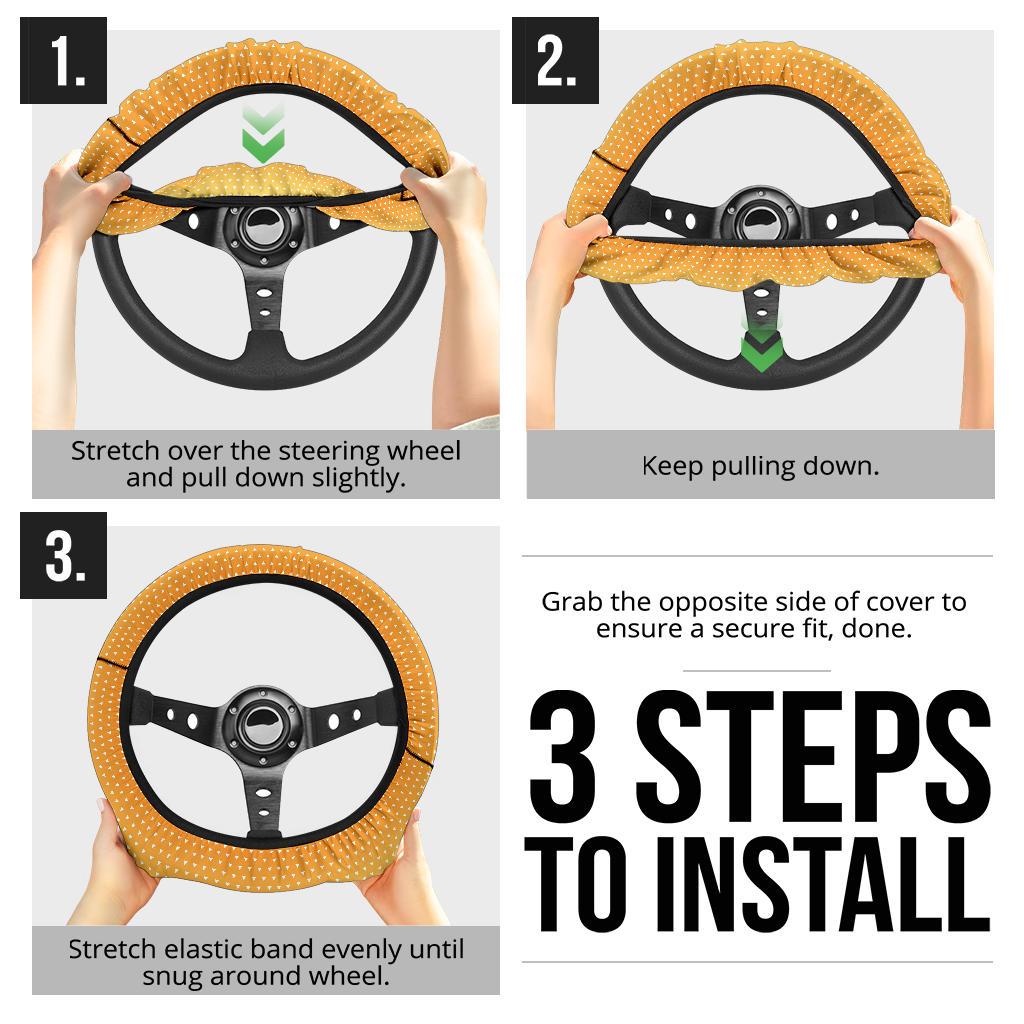 Agatsuma Zenitsu Demon Slayer Anime Car Steering Wheel Cover 1