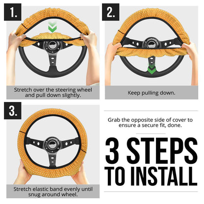 Agatsuma Zenitsu Demon Slayer Anime Car Steering Wheel Cover 1