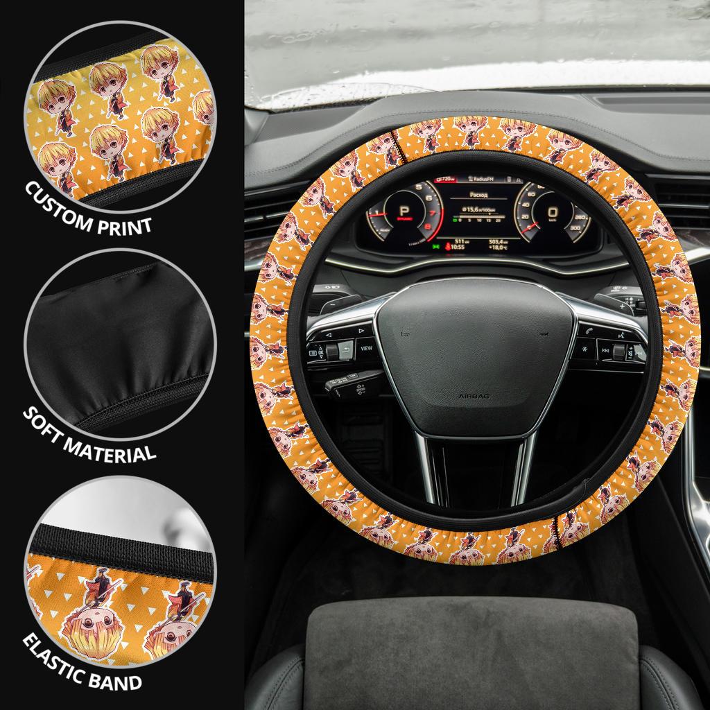 Agatsuma Zenitsu Demon Slayer Anime Car Steering Wheel Cover 2