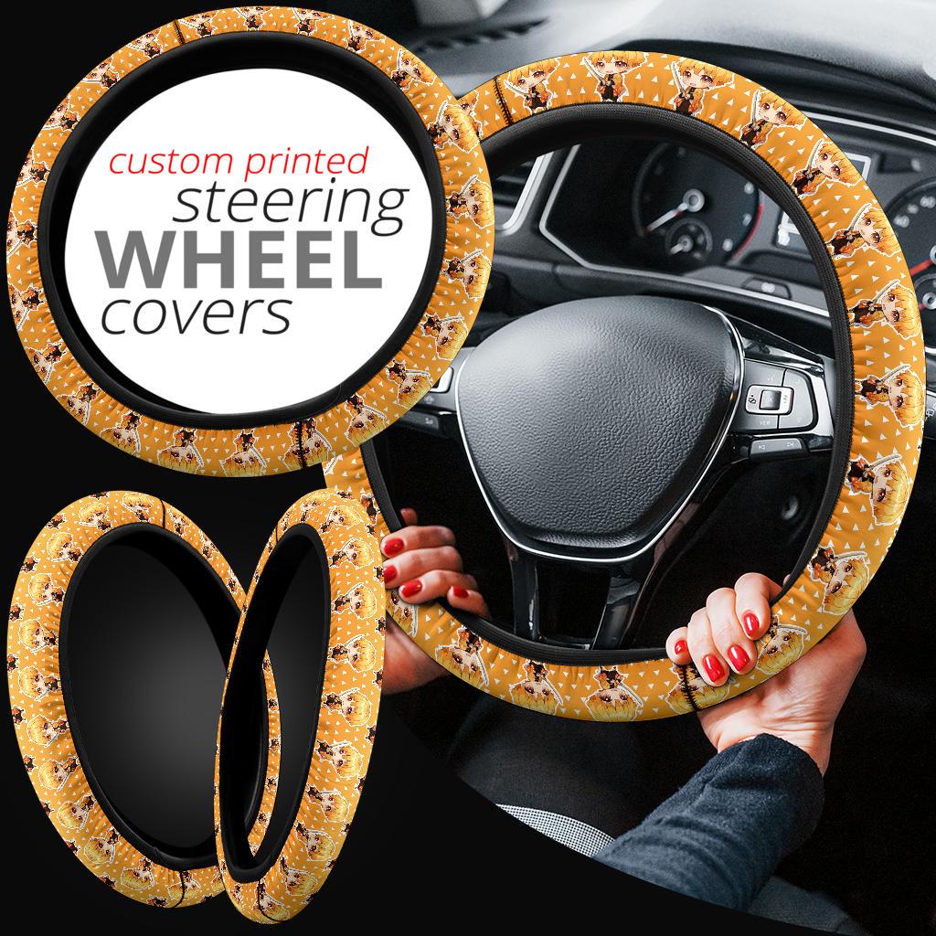 Agatsuma Zenitsu Demon Slayer Anime Car Steering Wheel Cover 6