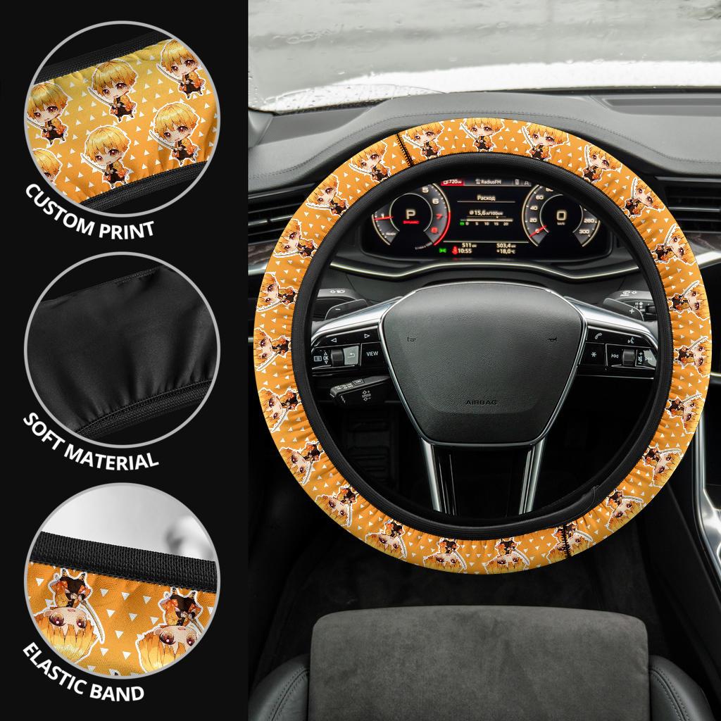 Agatsuma Zenitsu Demon Slayer Anime Car Steering Wheel Cover 6