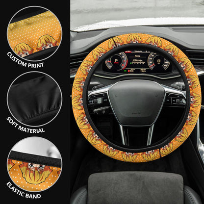 Agatsuma Zenitsu Demon Slayer Anime Car Steering Wheel Cover 8