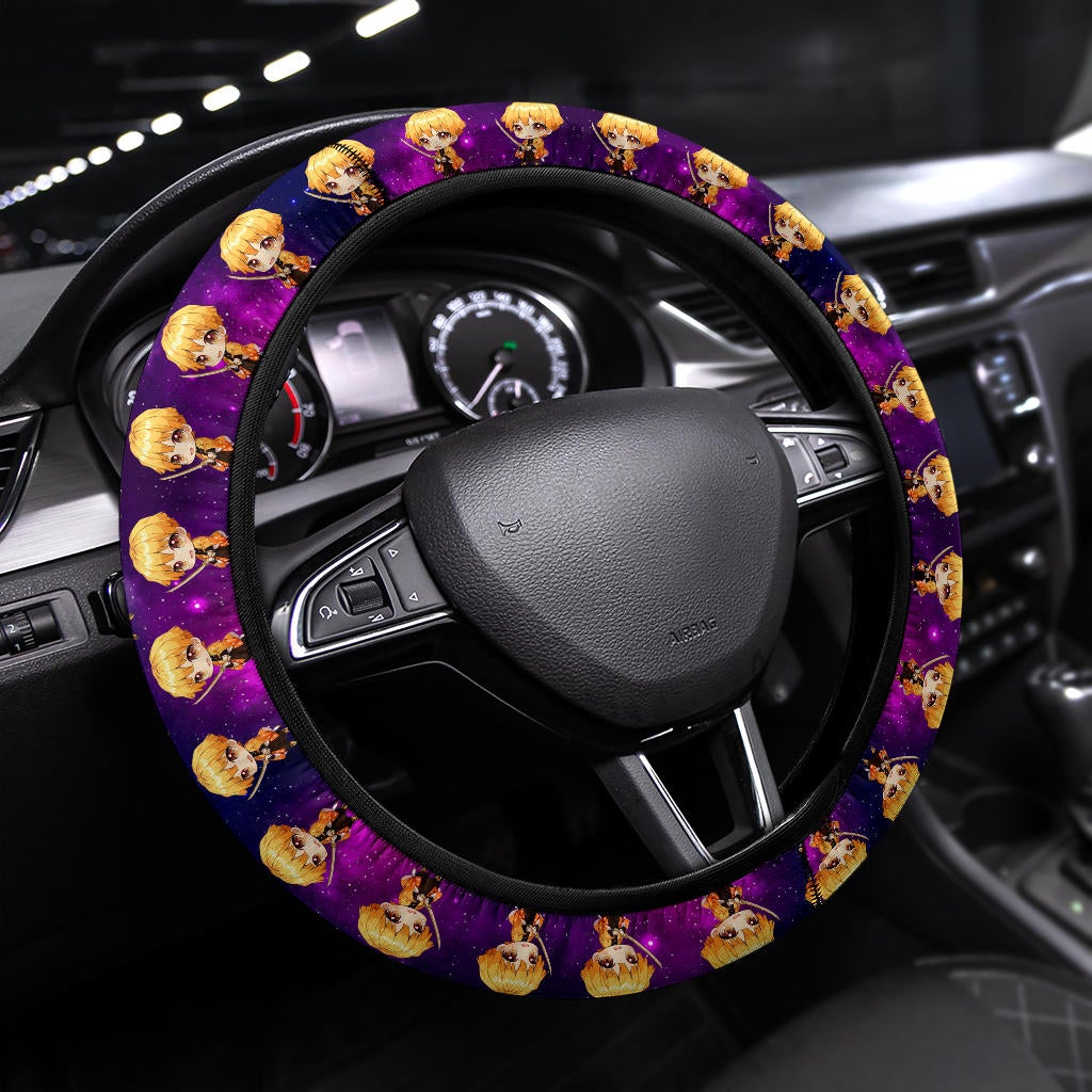 Agatsuma Zenitsu Demon Slayer Anime Premium Custom Car Steering Wheel Cover 1