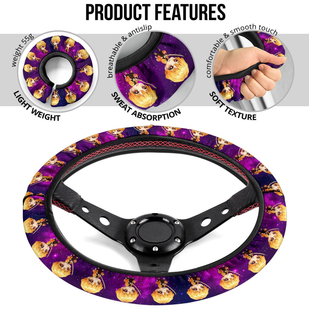 Agatsuma Zenitsu Demon Slayer Anime Premium Custom Car Steering Wheel Cover 1