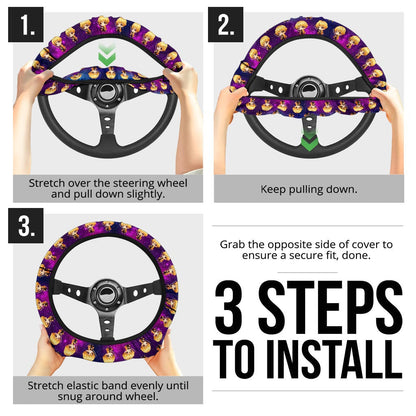 Agatsuma Zenitsu Demon Slayer Anime Premium Custom Car Steering Wheel Cover 1