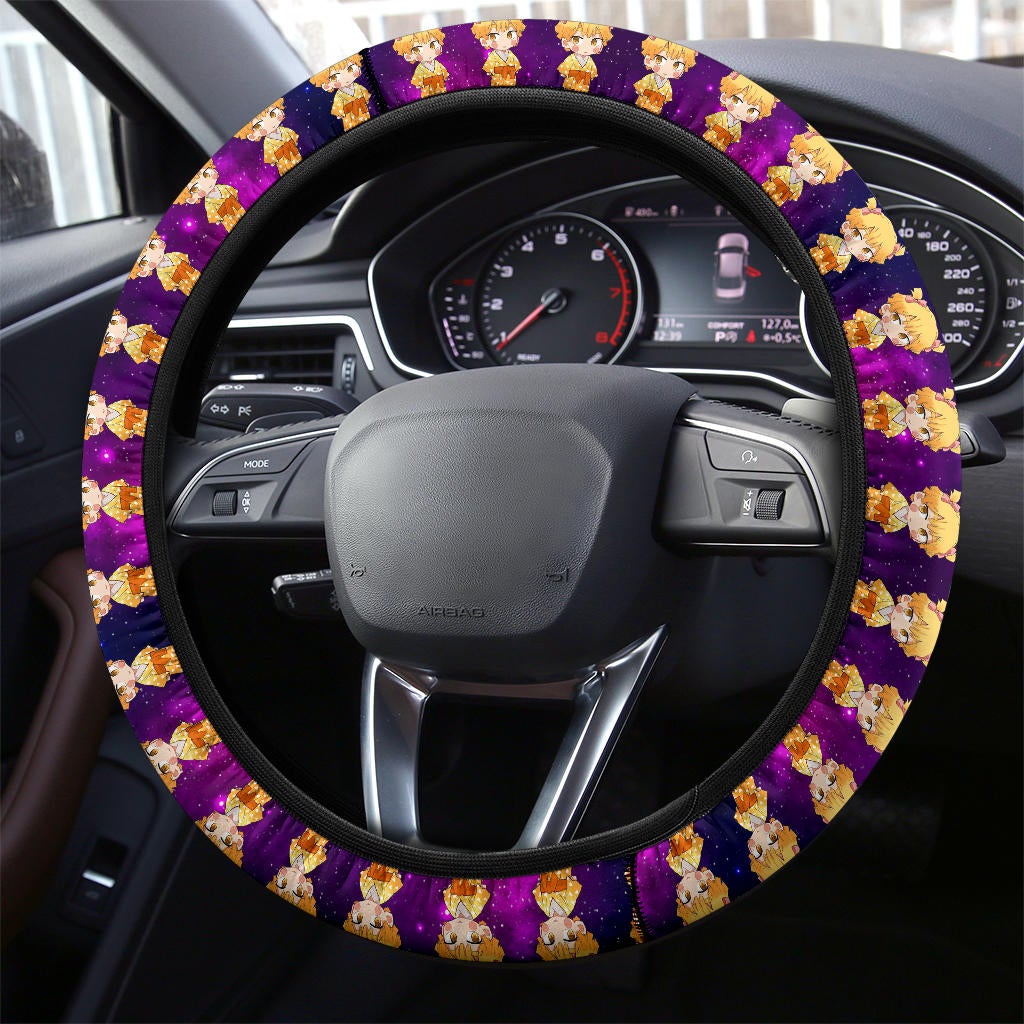 Agatsuma Zenitsu Demon Slayer Anime Premium Custom Car Steering Wheel Cover 2