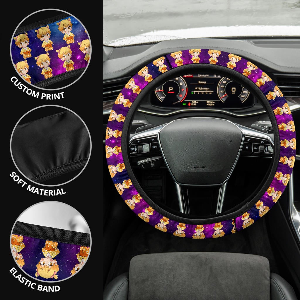 Agatsuma Zenitsu Demon Slayer Anime Premium Custom Car Steering Wheel Cover 2
