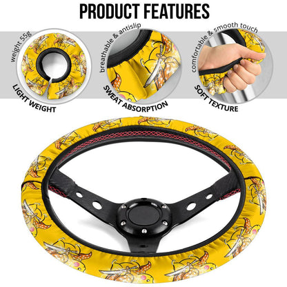 Agatsuma Zenitsu Pikachu Car Steering Wheel Cover