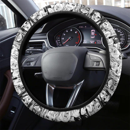 Ahegao Anime Girl Premium Custom Car Steering Wheel Cover