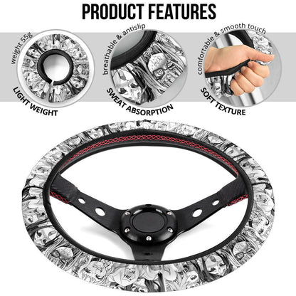 Ahegao Anime Girl Premium Custom Car Steering Wheel Cover