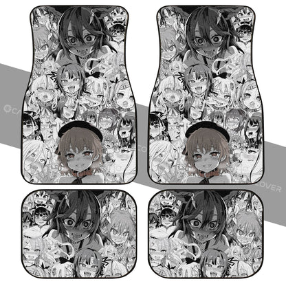 Ahegao Car Floor Mats Custom Manga Car Interior Accessories