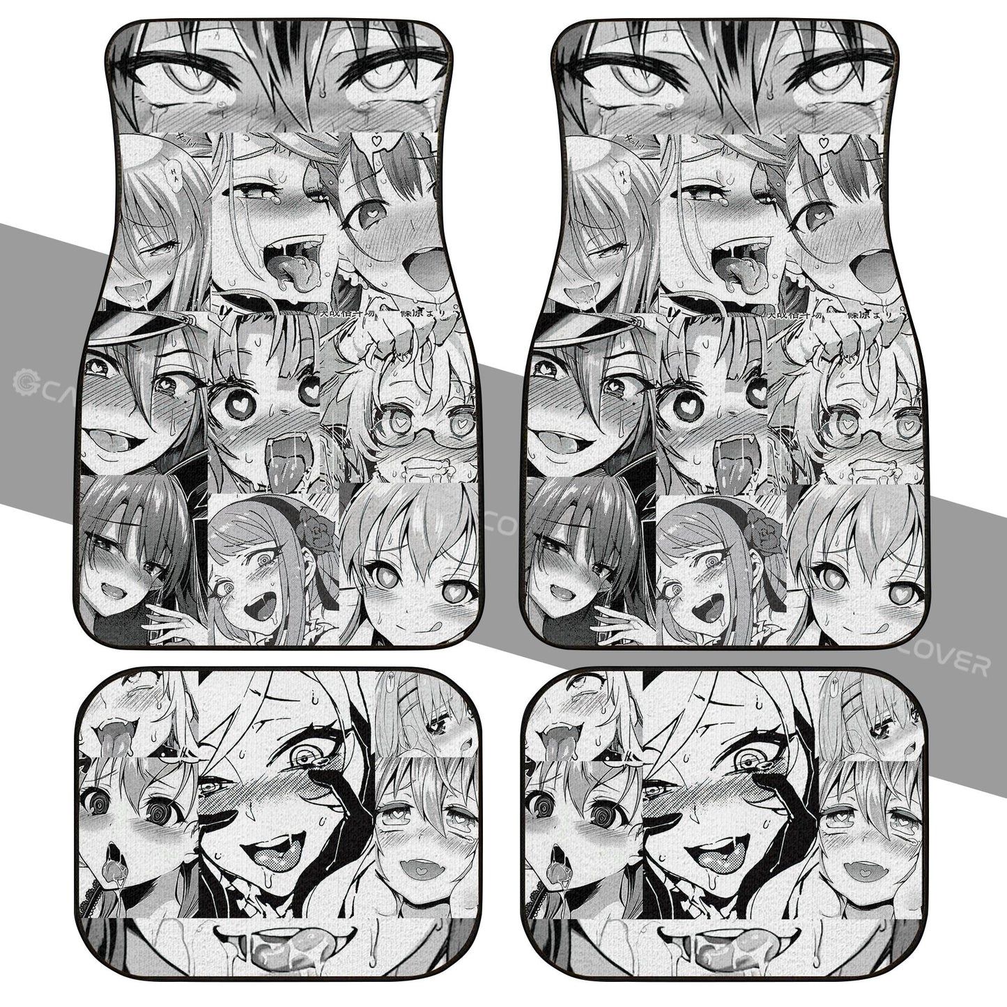 Ahegao Car Floor Mats Custom Manga Style Car Accessories