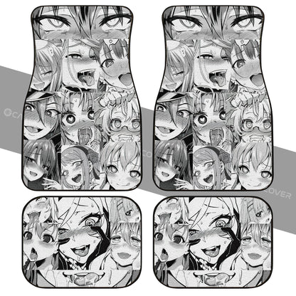 Ahegao Car Floor Mats Custom Manga Style Car Accessories