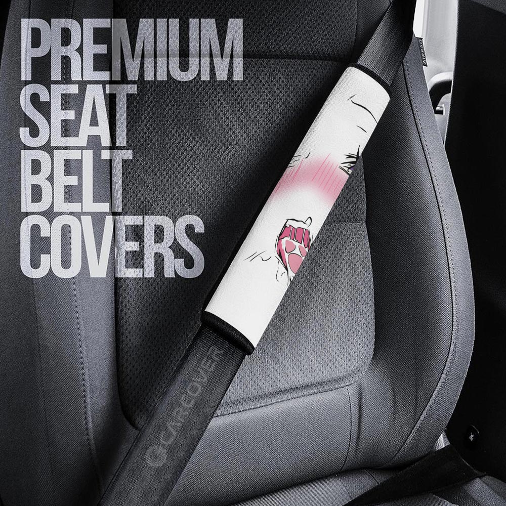 Ahegao Face Seat Belt Covers Custom Ahegao Car Accessories