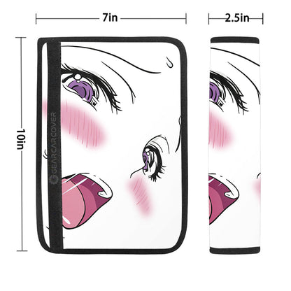 Ahegao Face Seat Belt Covers Custom Ahegao Car Accessories