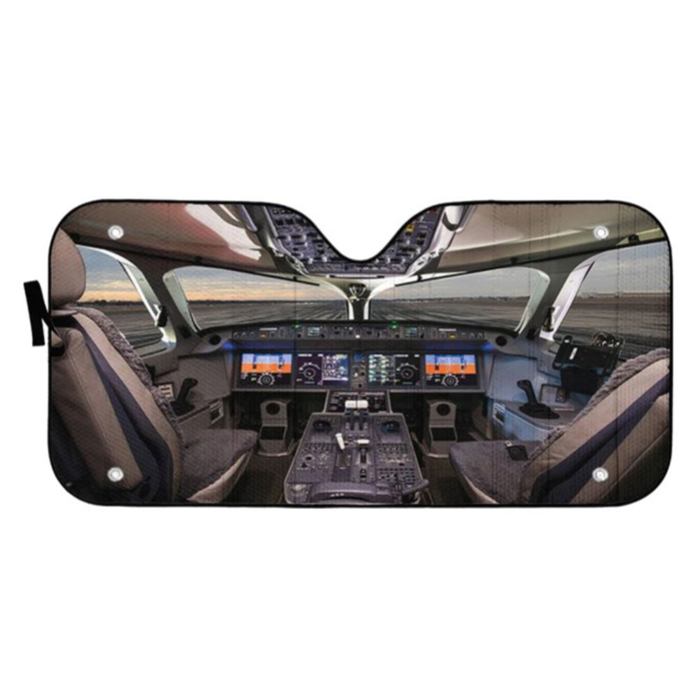 Airbus Cockpit Custom Car Auto Sun Shades Windshield Accessories Decor Gift