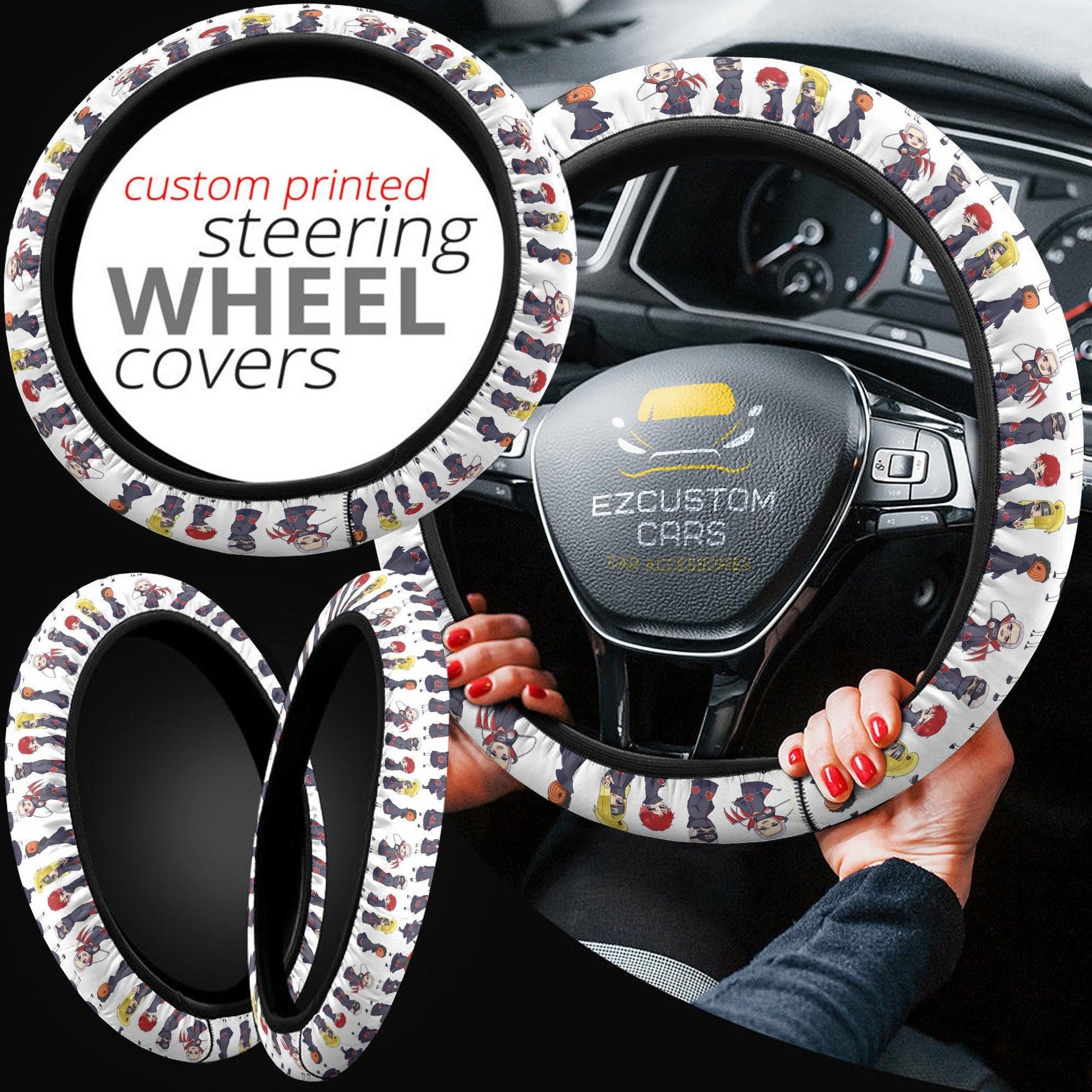 Akatsuki Anime Steering Wheel Cover