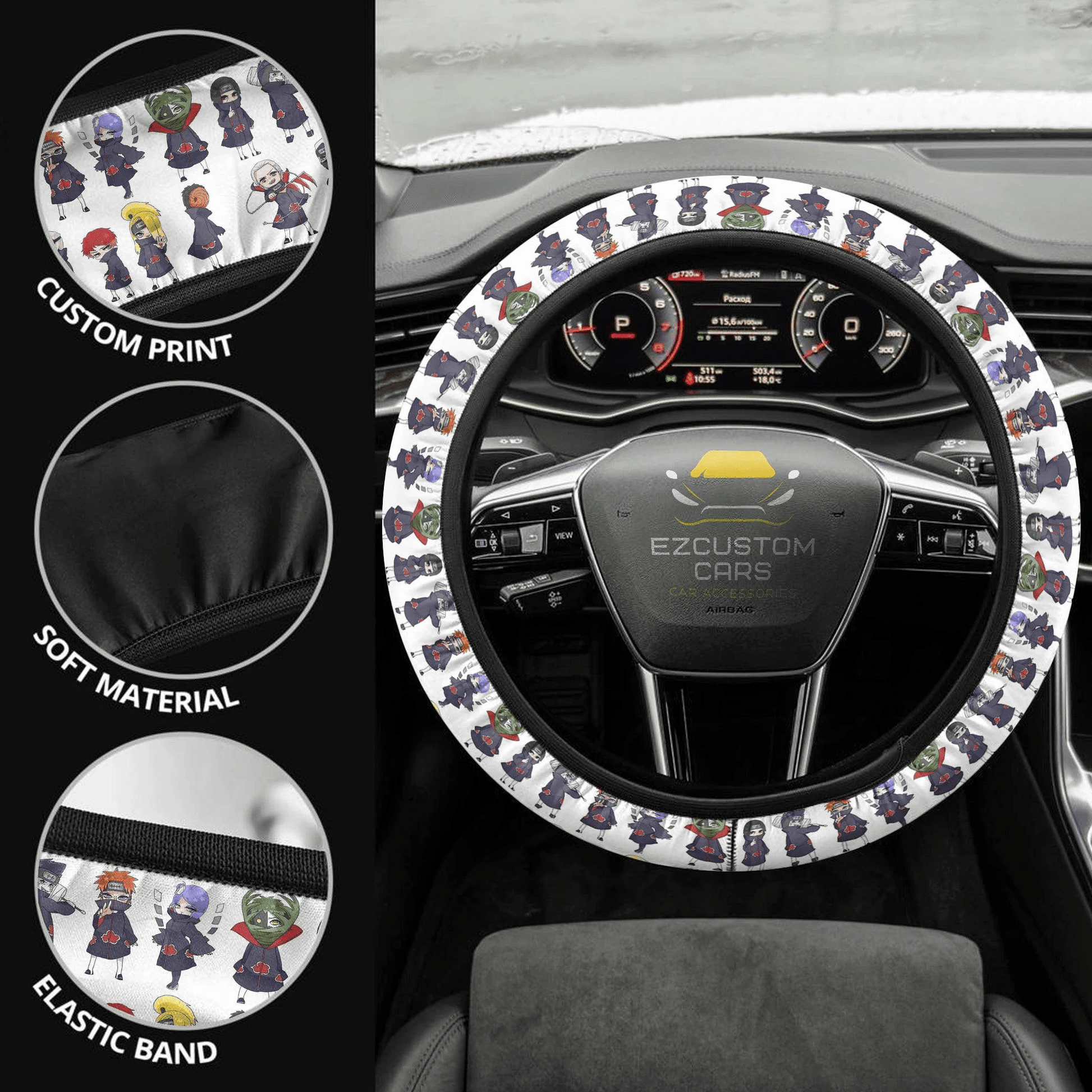 Akatsuki Anime Steering Wheel Cover