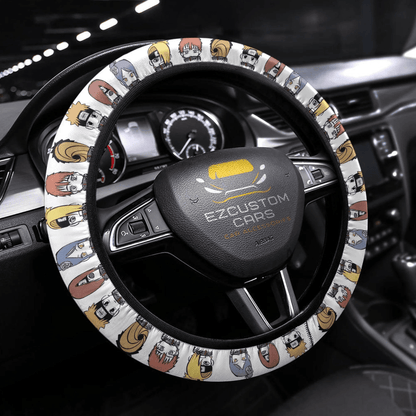 Akatsuki Chibi Naruto Anime Steering Wheel Cover Custom Naruto Anime Car Accessories