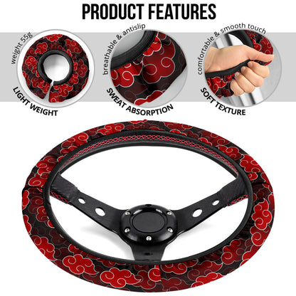 Akatsuki Cloud 3D Car Steering Wheel Cover