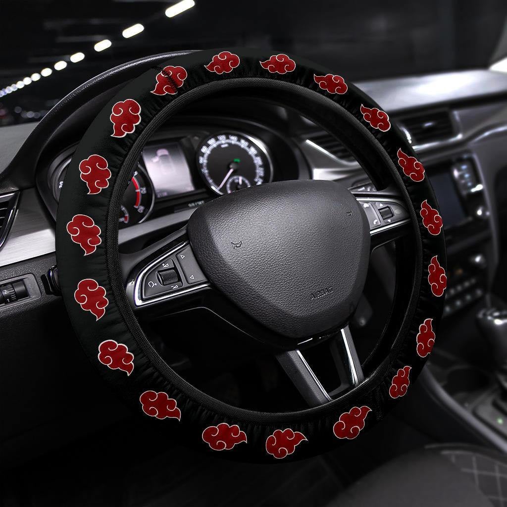 Akatsuki Cloud Anime Steering Wheel Cover Naruto Car Accessories