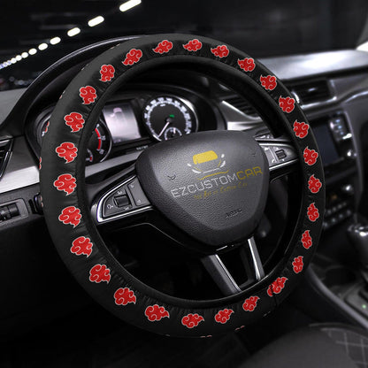 Akatsuki Cloud Pattern Steering Wheel Cover