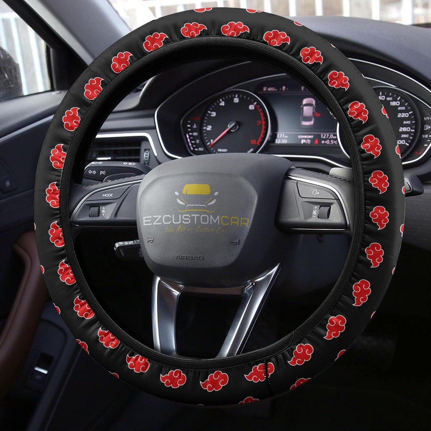 Akatsuki Cloud Pattern Steering Wheel Cover