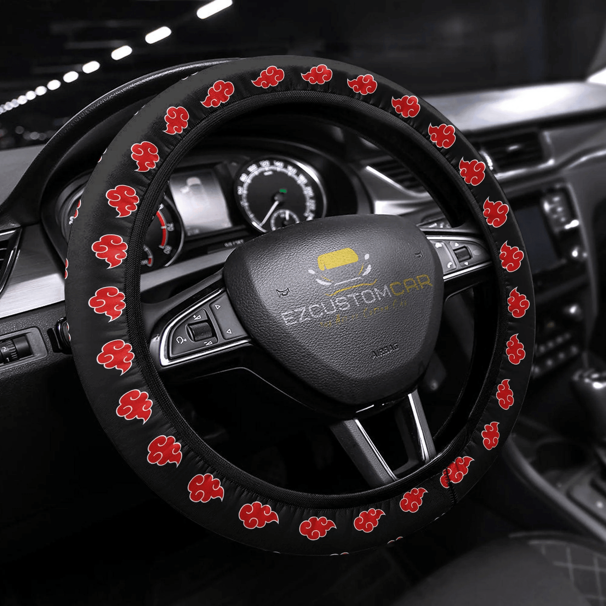 Akatsuki Cloud Pattern Steering Wheel Cover