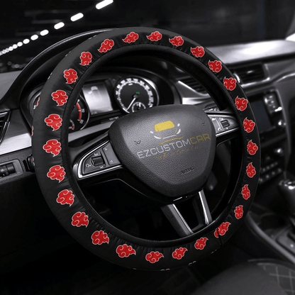 Akatsuki Cloud Pattern Steering Wheel Cover