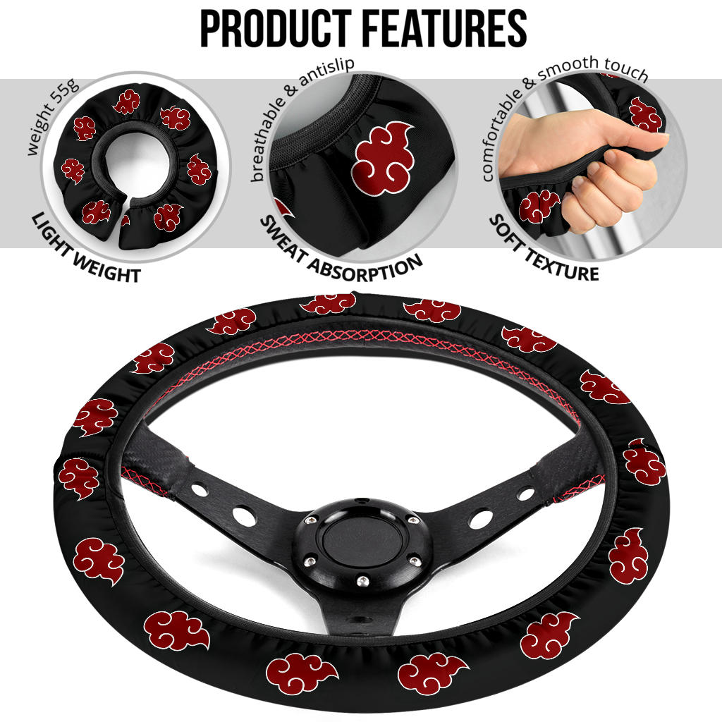Akatsuki Cloud Premium Car Steering Wheel Cover Style 2