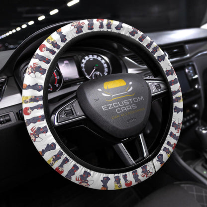 Akatsuki Naruto Anime Steering Wheel Cover Custom Naruto Anime Car Accessories