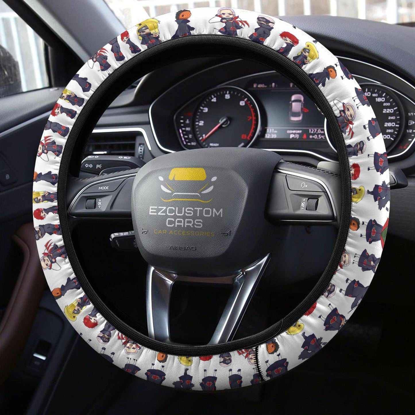 Akatsuki Naruto Anime Steering Wheel Cover Custom Naruto Anime Car Accessories