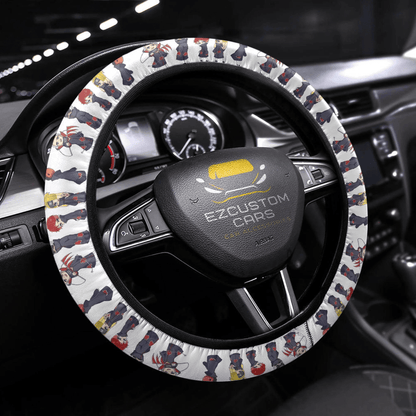 Akatsuki Naruto Anime Steering Wheel Cover Custom Naruto Anime Car Accessories