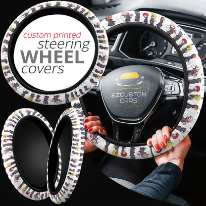 Akatsuki Naruto Anime Steering Wheel Cover Custom Naruto Anime Car Accessories