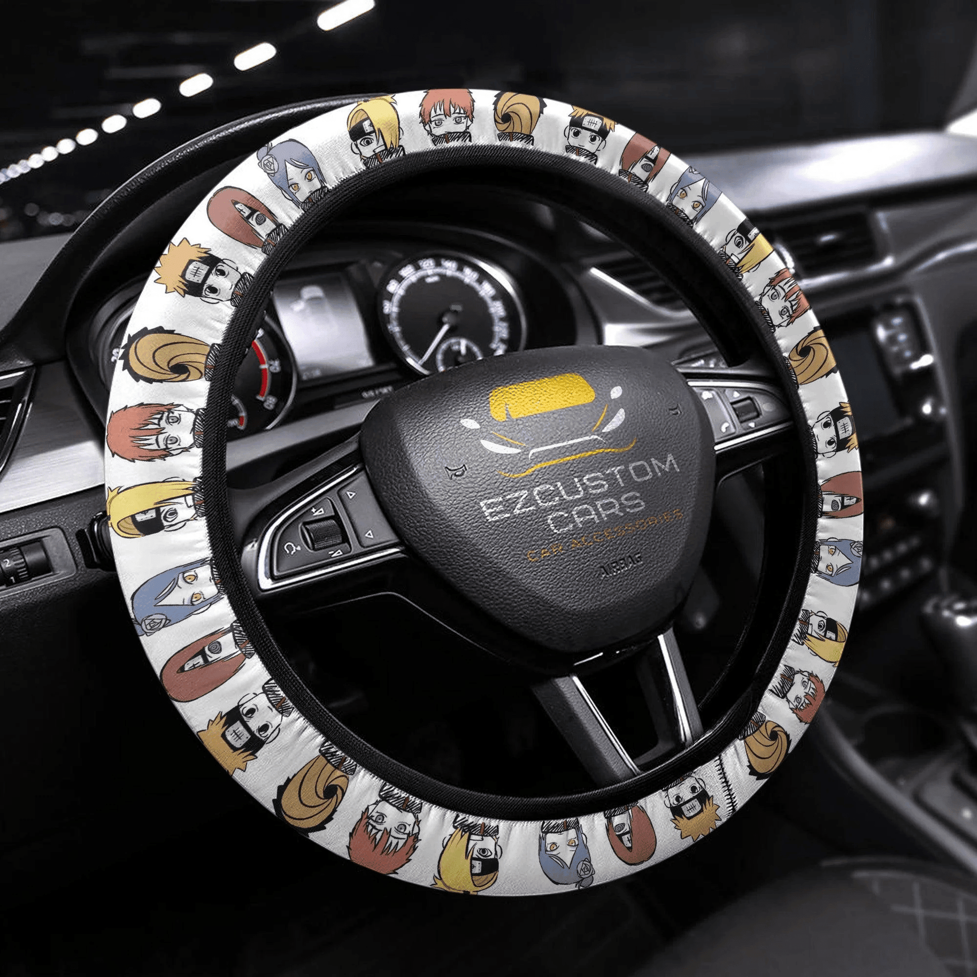 Akatsuki Naruto Anime Steering Wheel Cover Naruto Anime Car Accessories