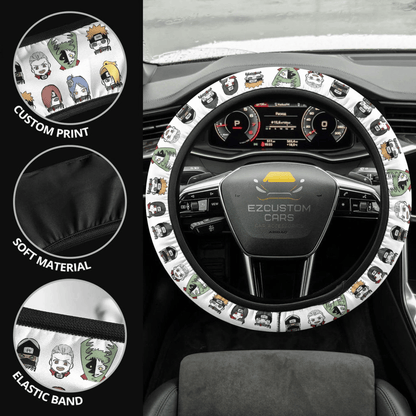 Akatsuki Naruto Anime Steering Wheel Cover Naruto Anime Car Accessories
