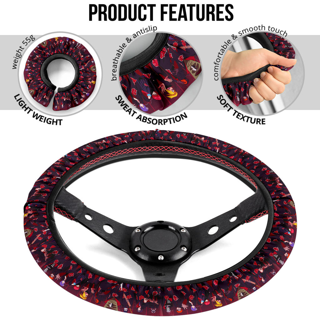 Akatsuki Team Premium Car Steering Wheel Cover