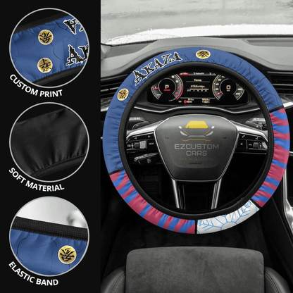 Akaza Anime Steering Wheel Cover Custom Anime Demon Slayer Car Accessories