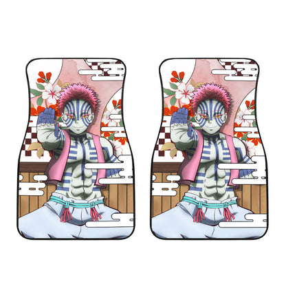 Akaza Car Floor Mats Custom Demon Slayer Anime Car Accessories