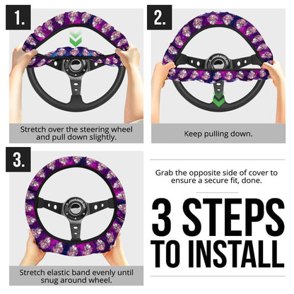 Akaza Demon Slayer Anime Premium Custom Car Steering Wheel Cover 1