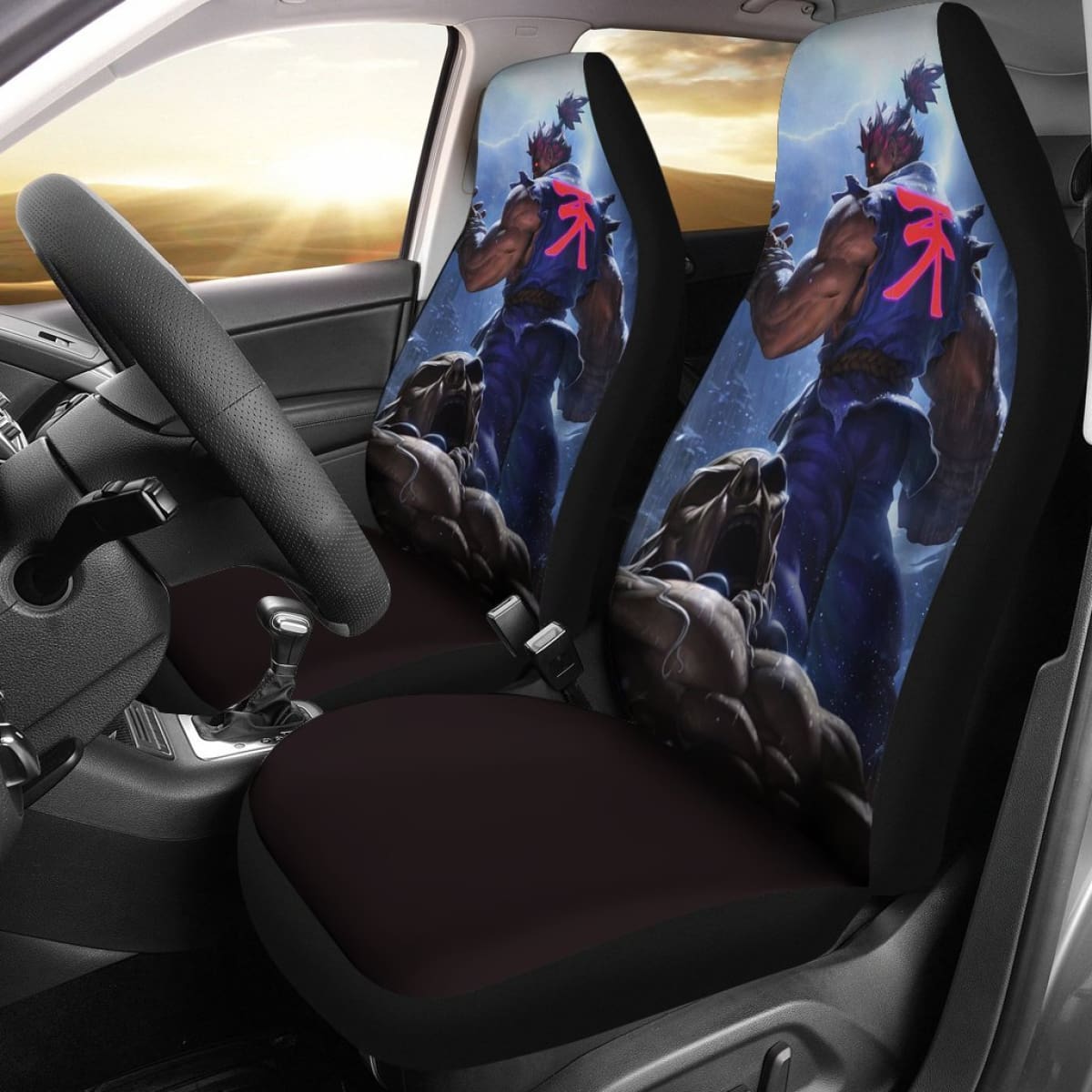 Akuma Street Fighter Car Floor Mats Amazing Gitf Universal Fit 173905