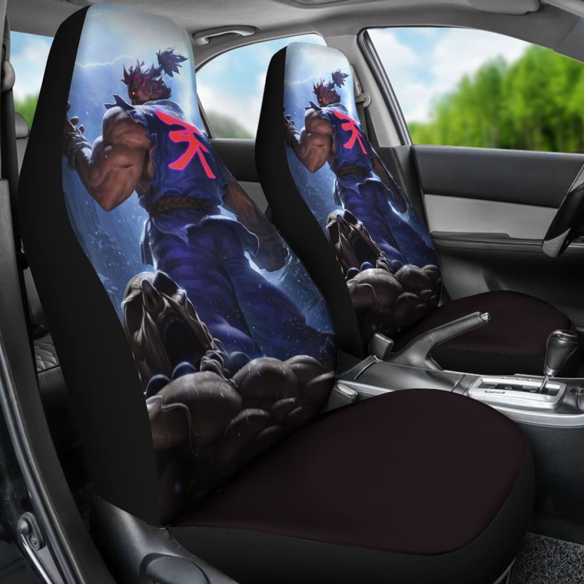 Akuma Street Fighter Car Floor Mats Amazing Gitf Universal Fit 173905