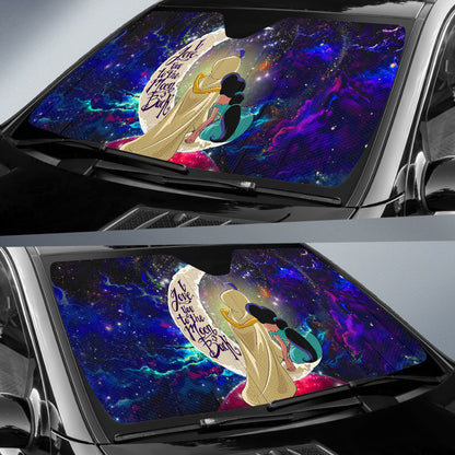 Aladin Couple Love You To The Moon Galaxy Car Auto Sunshades